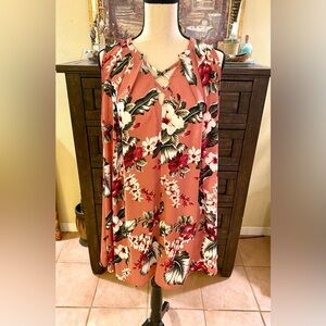 Umgee Floral Sleeveless Dress